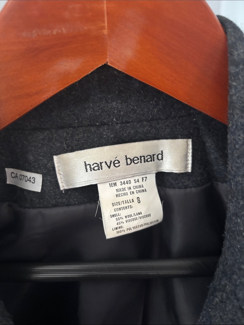 Harve Benard Dark Gray Wool-Blend Skirt Suit Set - Picture 2 of 4